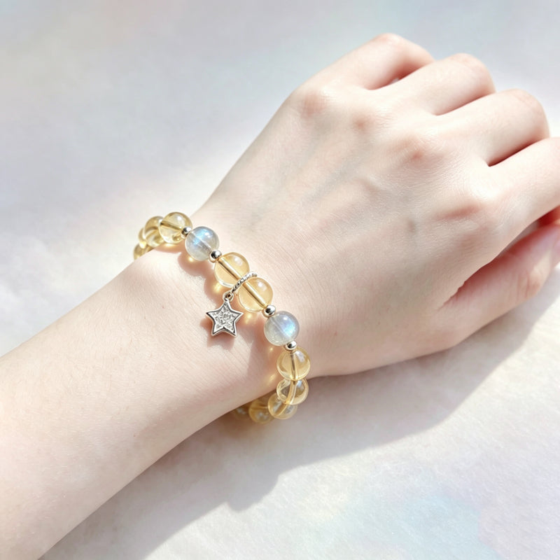 Lucky Star Citrine & Moonstone Bracelet