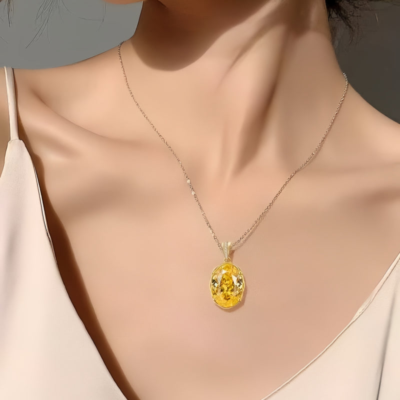 Amber Whisper Natural Crystal Necklace