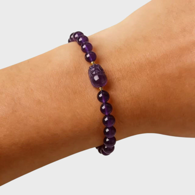 Purple Pi Xiu Natural Crystal Bracelet
