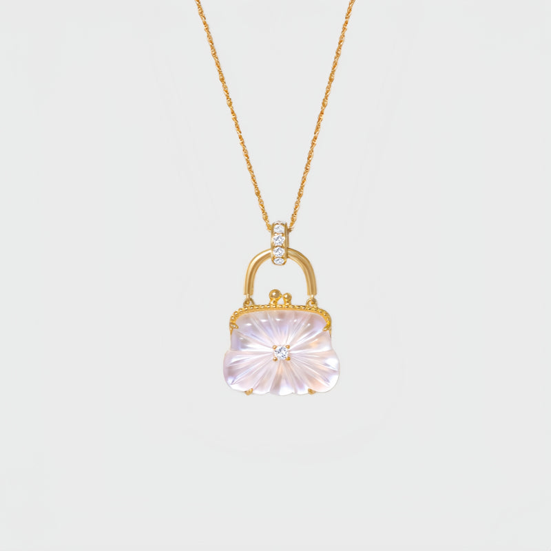 Fortune Bag Pendant Necklace Shell Bloom