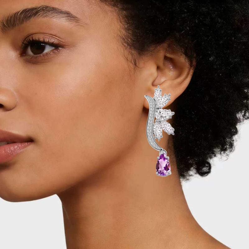 Calista Guard Natural Crystal Earrings