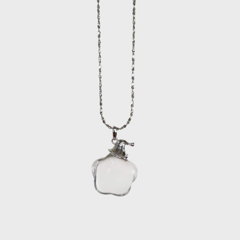 AA Clear Quartz Chubby Star Necklace – Purify Aura, Manifest Wishes