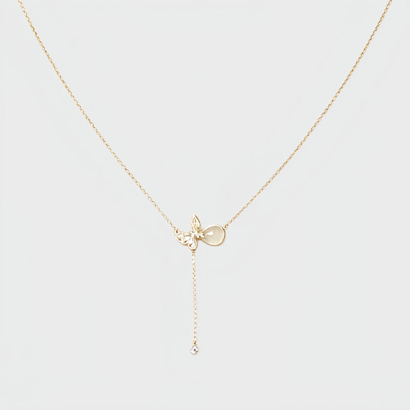 Hetian Jade Butterfly Tassel Necklace – Gentle Virtue, Transformation & Rebirth