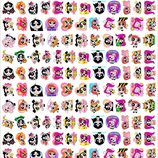 Power Puff Girls 4cm Acrylic Charms for DIY match game-open in live