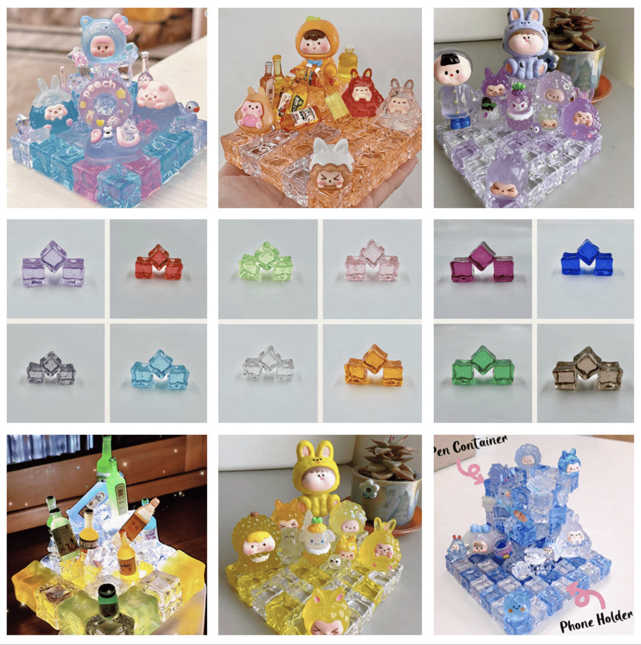 Bling Ice Cube 3 in 1(Glow)-9bags open in live