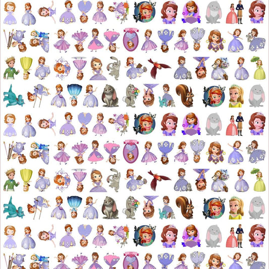 Sofia Princess 4cm Acrylic Charms for DIY match game-open in live