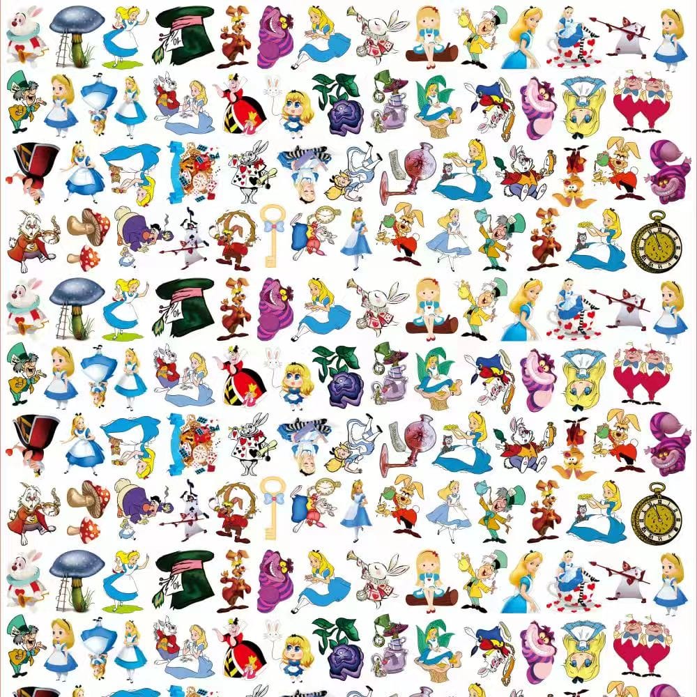 Alice in Wonderland 4cm Acrylic Charms for DIY match game-open in live