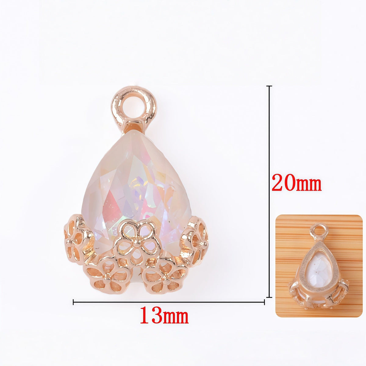 10pcs Diamond Droplets-Silver Base2