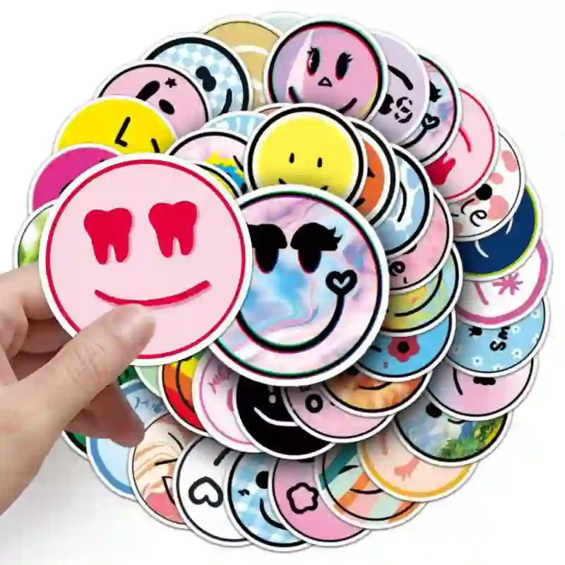 50pcs Smiling Stickers