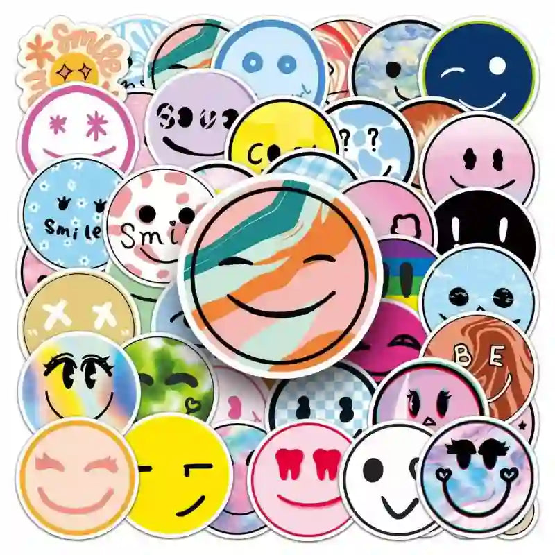 50pcs Smiling Stickers
