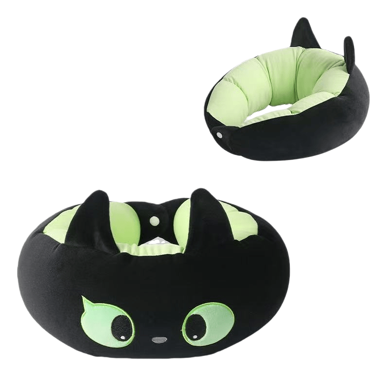 Black Cat U-shaped Pillow