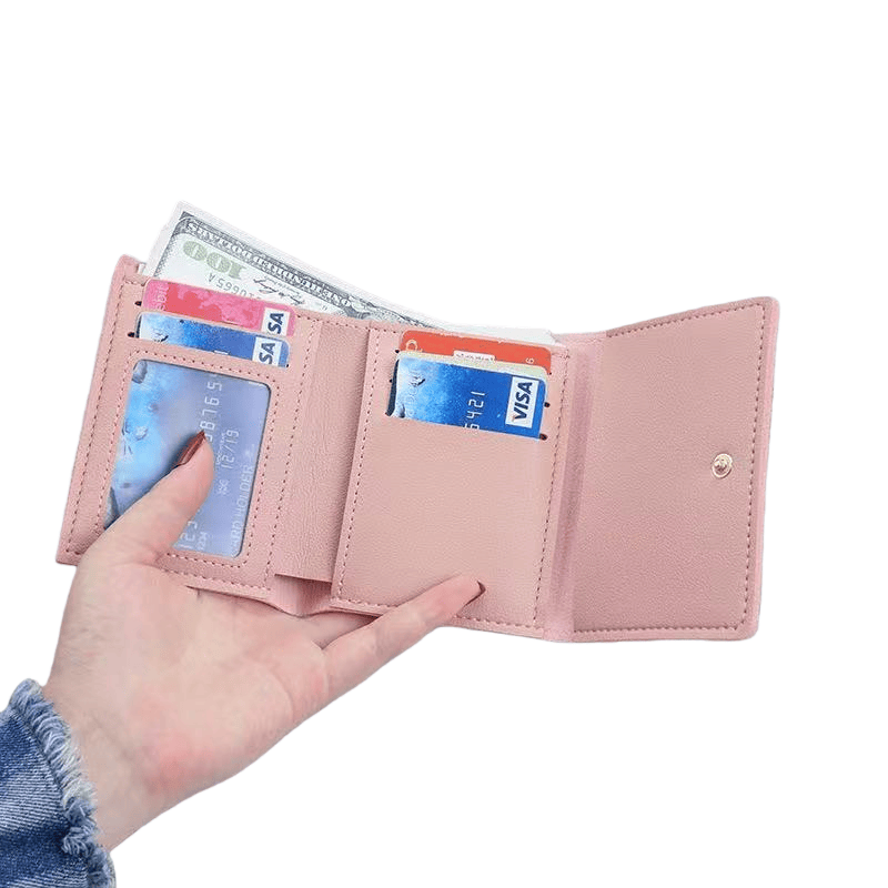 Small Trifold Leather Pig Wallet