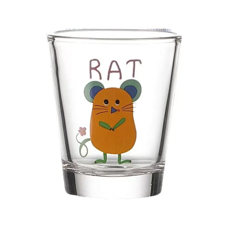 12pcs Animals Mini Glass Cup