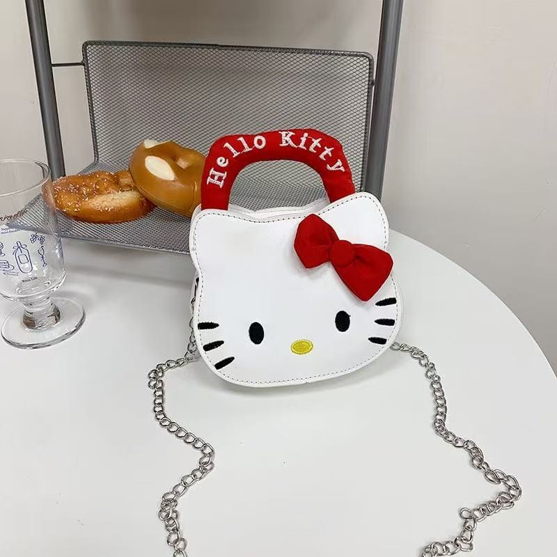Kitty Handle Bag with Chain