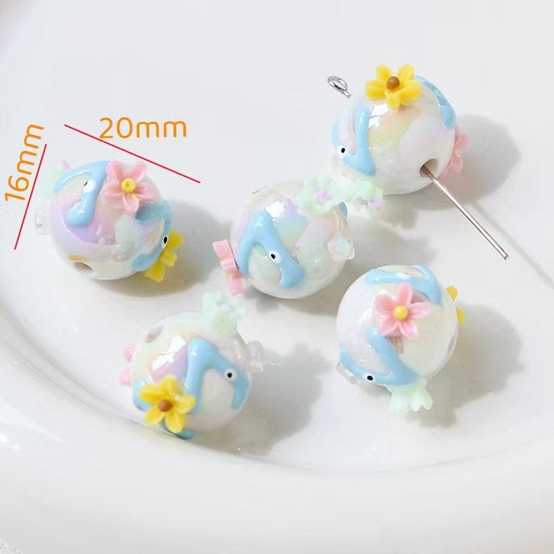 10pcs Ins Drawn Penbeads