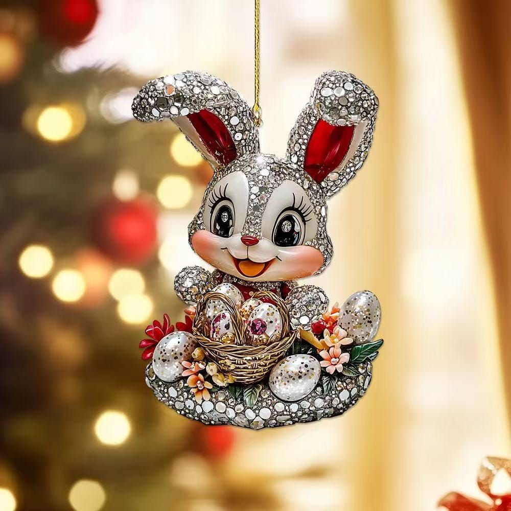 3pcs Rabbit Diamond Ornaments