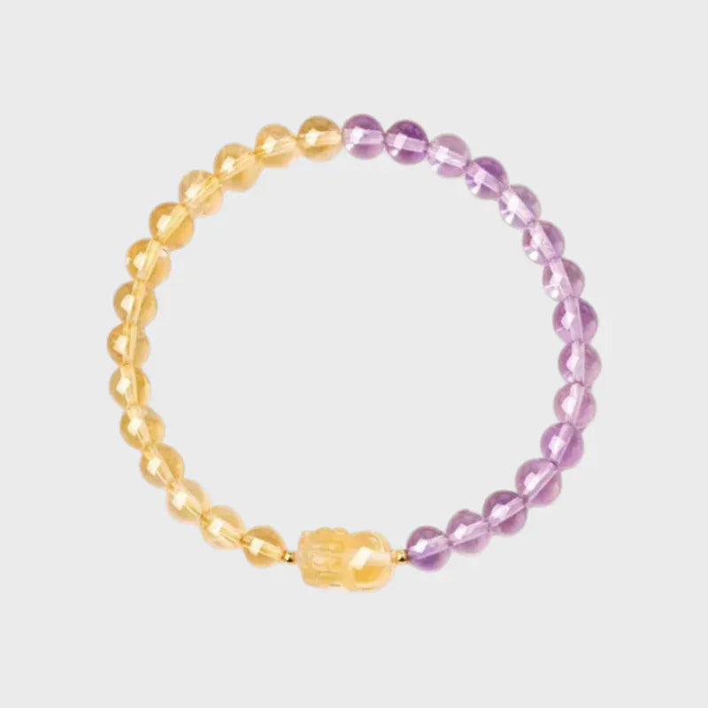 Gold Energy Natural Crystal Bracelet