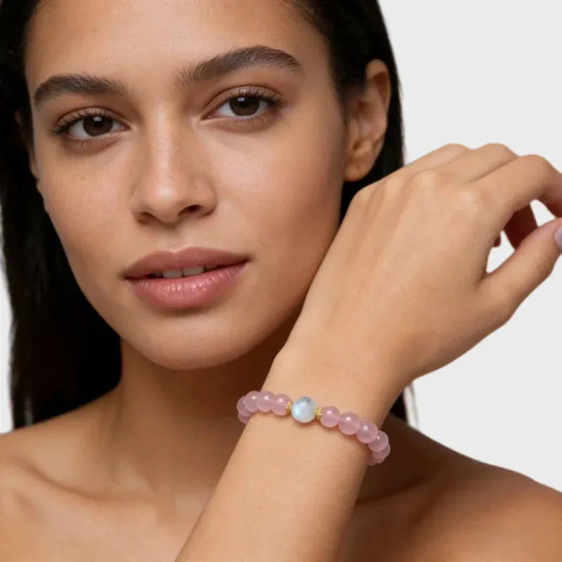 Pink Amour Natural Crystal Bracelet