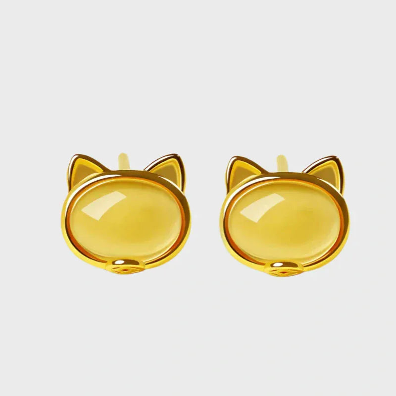 Joyful Purr Natural Citrine Earrings