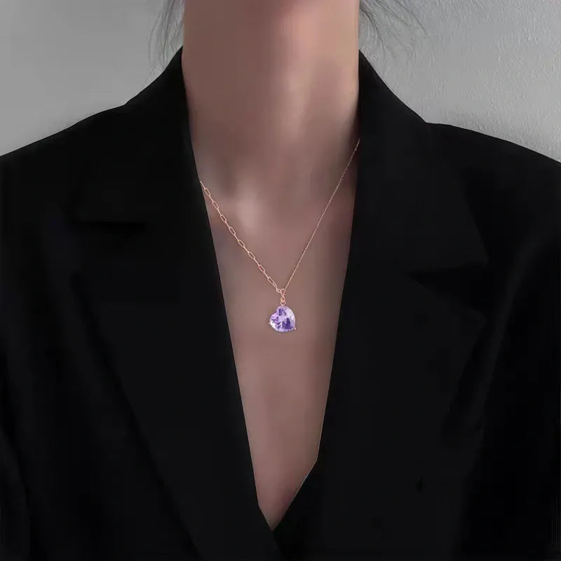 Lilac Dream Natural Amethyst Necklace