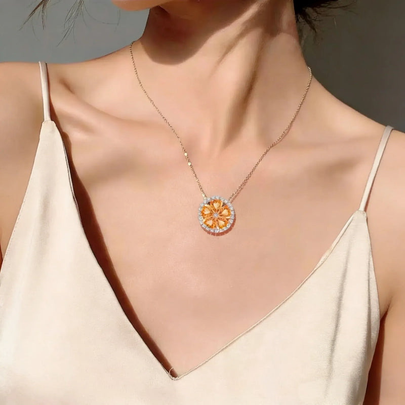Lumina Bloom Citrine Necklace