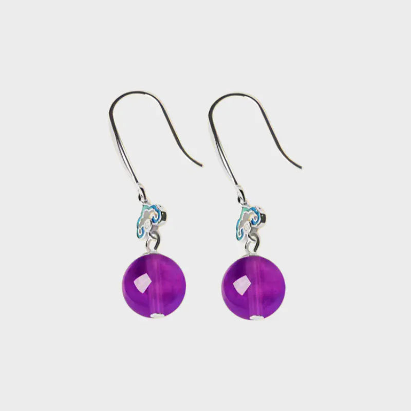 Natural Crystal Seren Aura Earrings