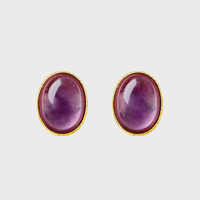 Calming Natural Amethyst Protection Earrings