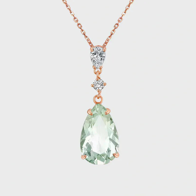 Spring Dewdrop Natural Crystal Necklace