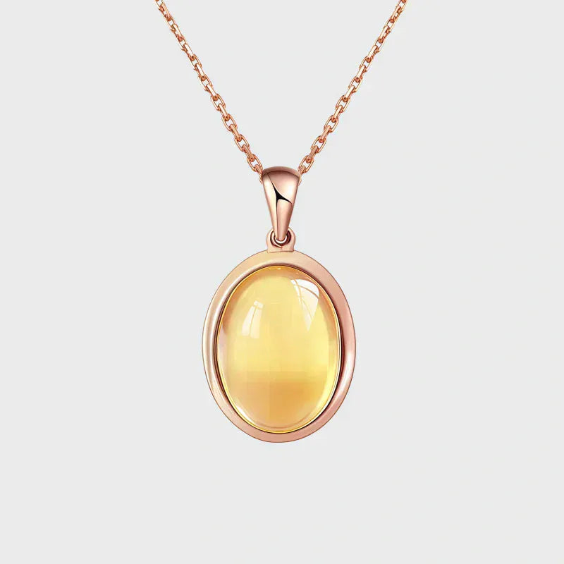 Golden Energy Natural Crystal Necklace