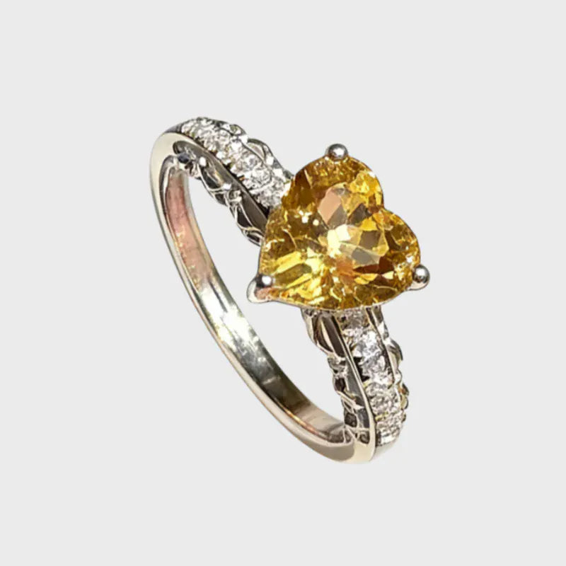 Natural Citrine Wealth-Attracting Love Ring
