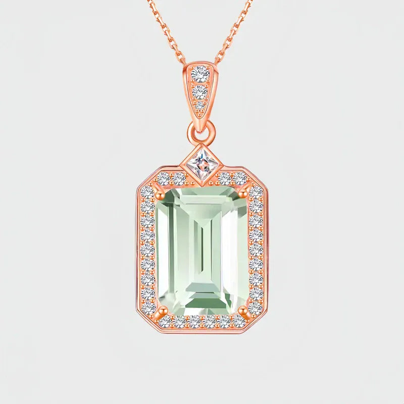 Emerald Eclat Natural Crystal Necklace