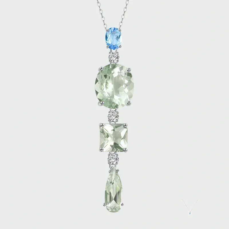 Prism Drop Natural Crystal Necklace