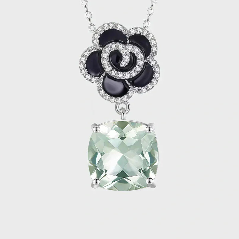 Verdant Bloom Natural Crystal Necklace