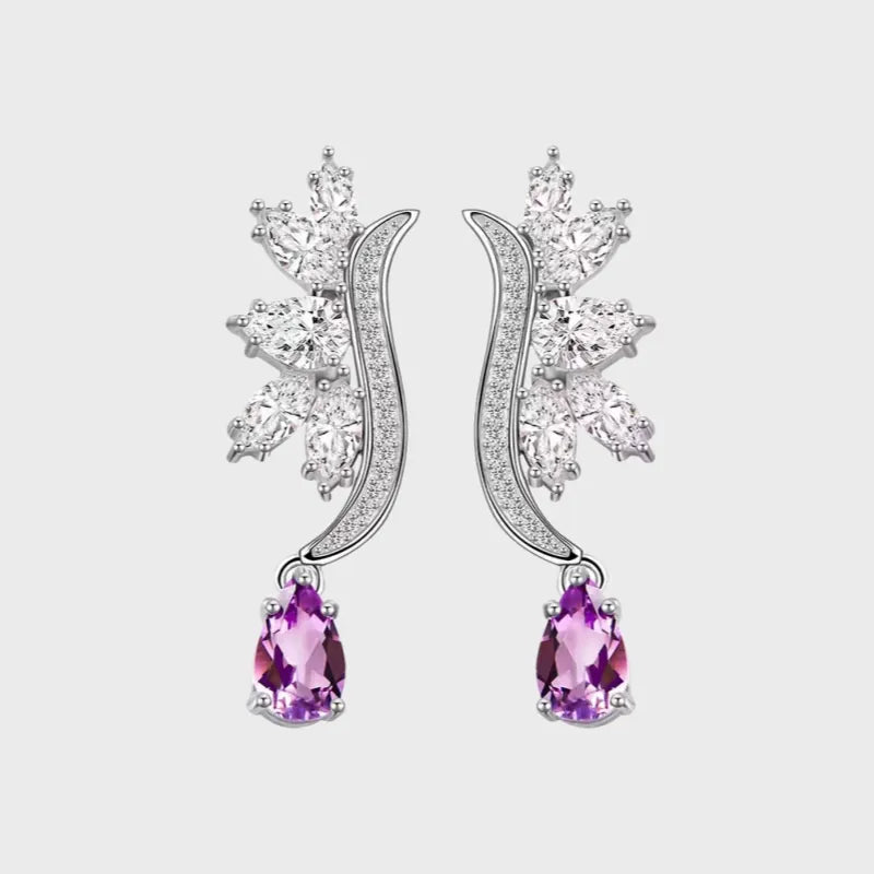 Calista Guard Natural Crystal Earrings