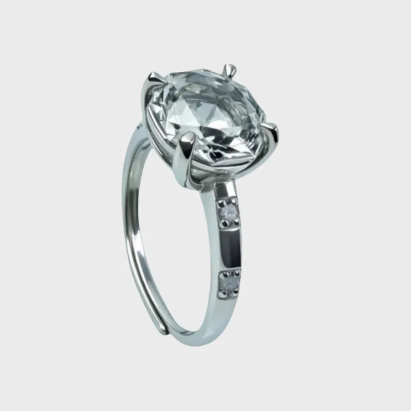Pristine Natural Clear Crystal Ring Full Imagination