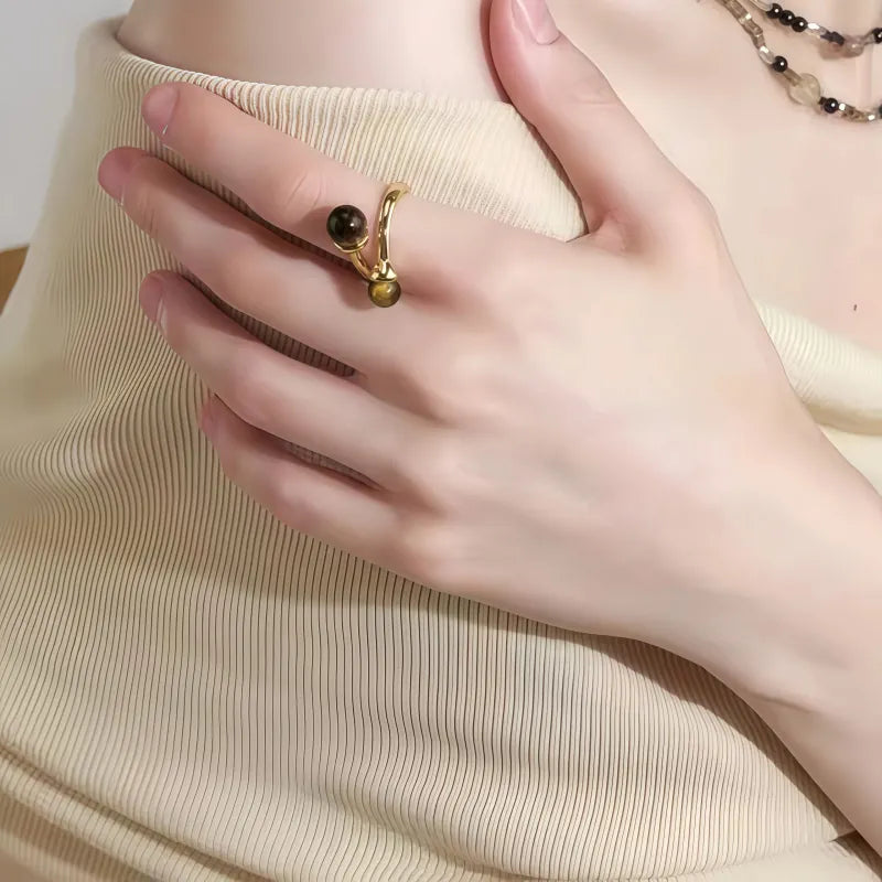 Tiger's Eye Ring - Symbol of Courage & Wealth