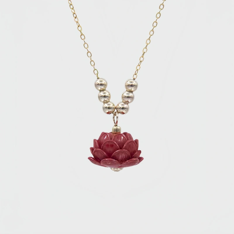 Red Lotus Necklace