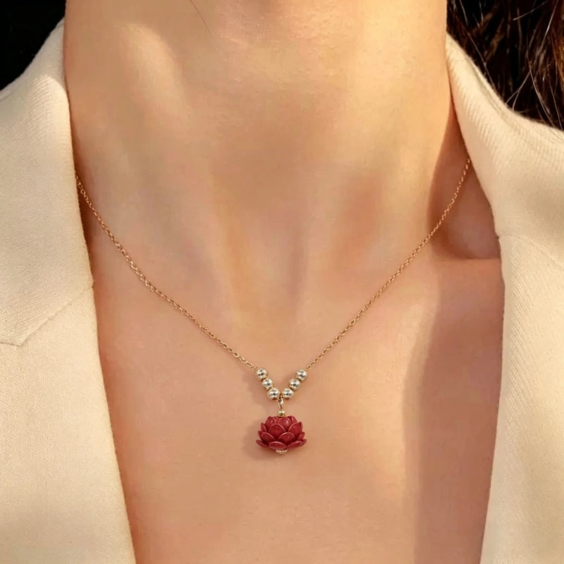 Red Lotus Necklace