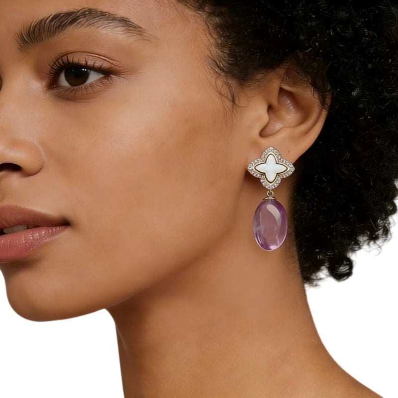 Blessed Whisper Natural Crystal Earrings