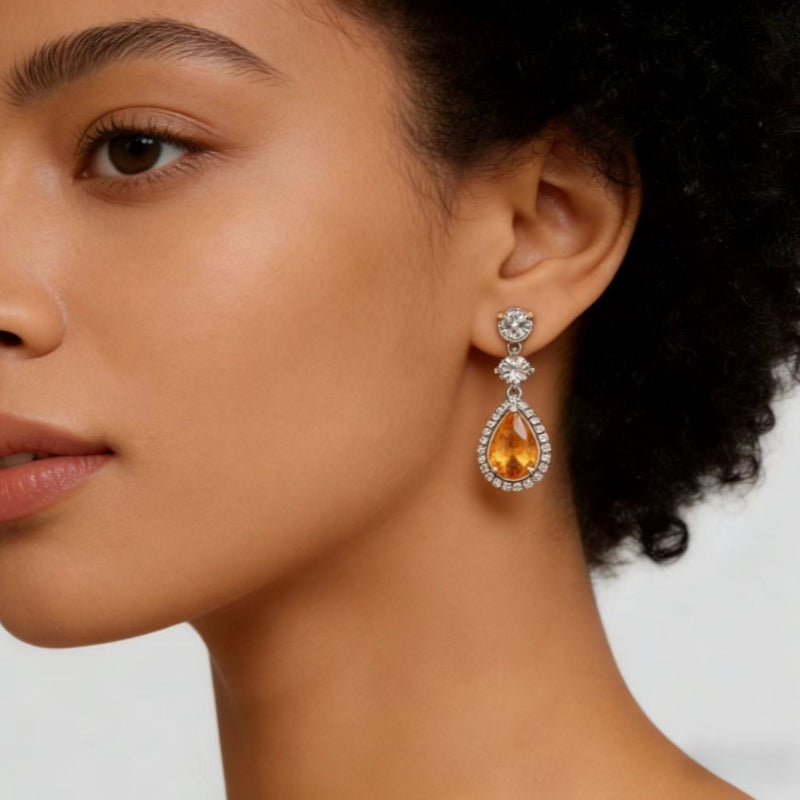 Natural Crystal Zara Radiance Earrings