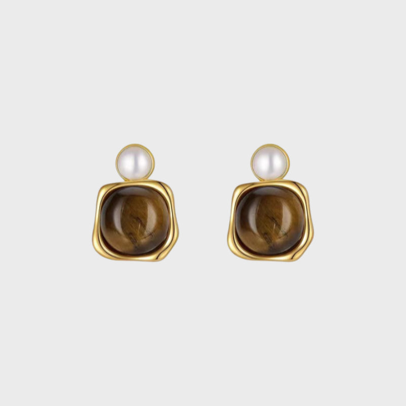 Tiger Will Natural Tiger Eye Earrings