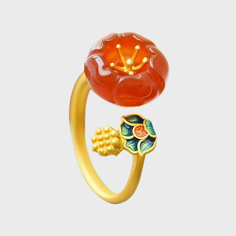 Vintage French Lotus Ring - Rise Above Negativity & Protect Your Energy
