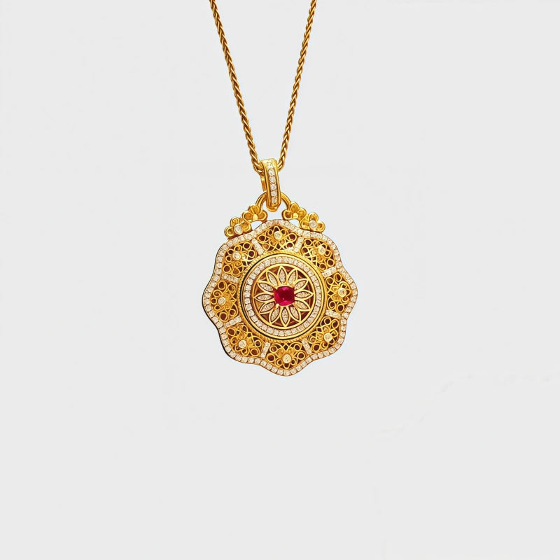 Lotus Heart for Blessings Necklace