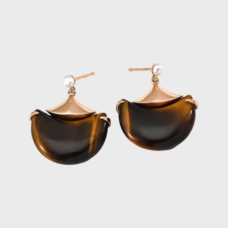 Fortis Natural Tiger Eye Earrings