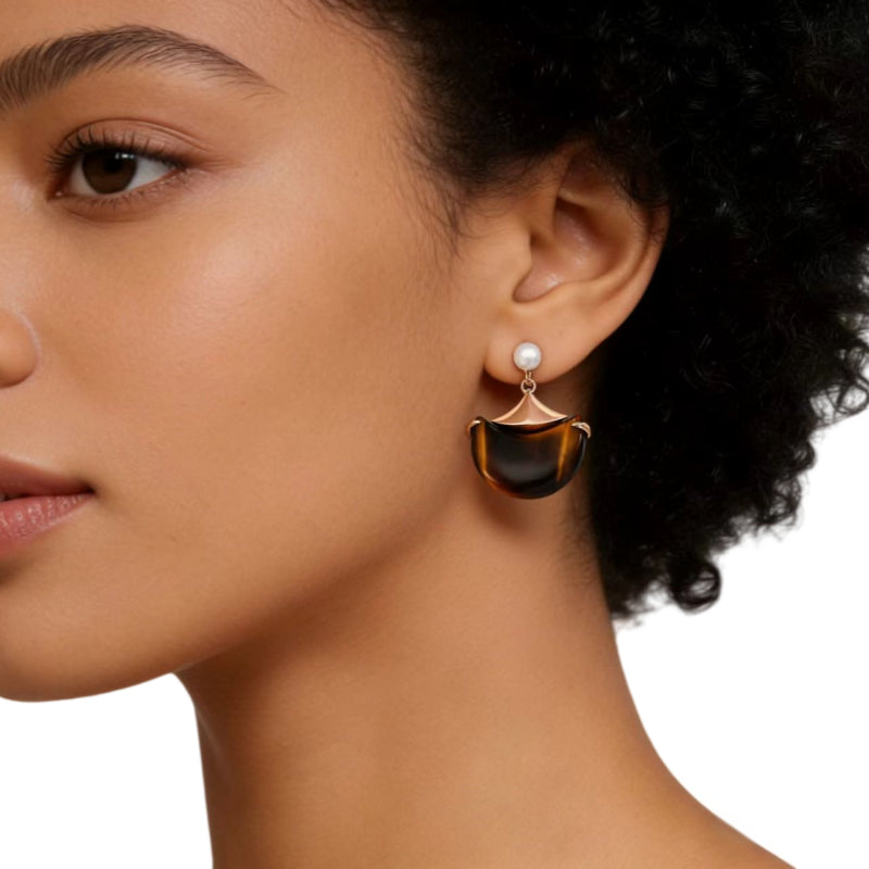 Fortis Natural Tiger Eye Earrings