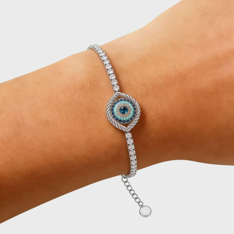 Evil Eye Protective Tennis Bracelet