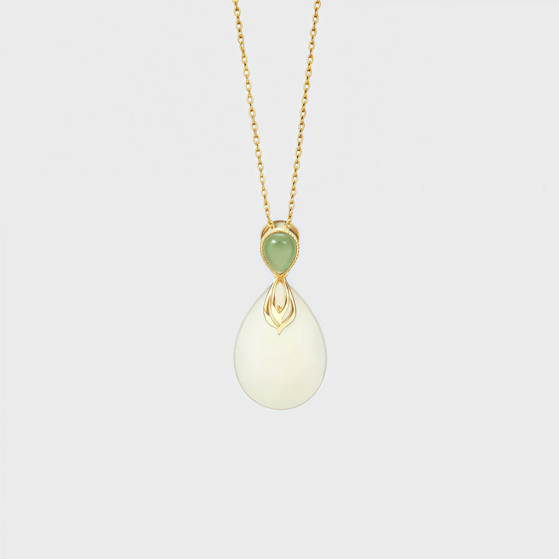 Eternal Grace Natural Hetian Jade Necklace
