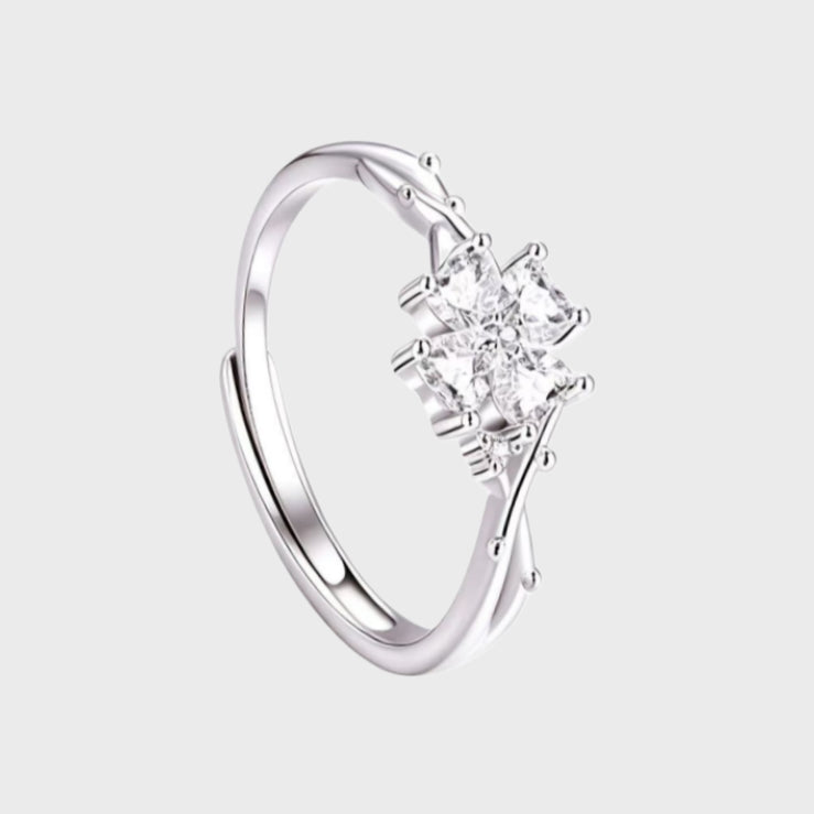 Lucky Four-leaf Clover Ring - One Leaf for Hope, One for Luck