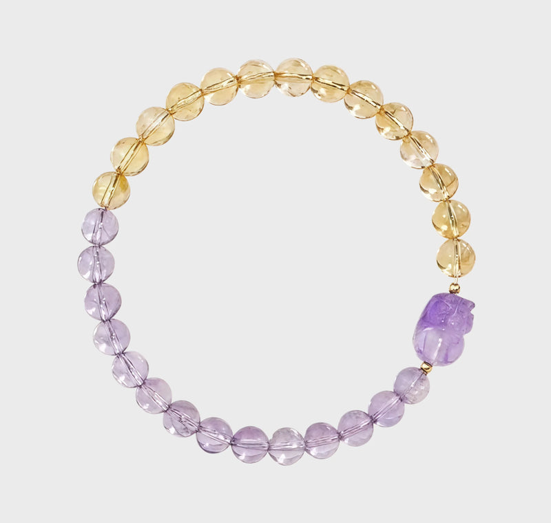 Gold Energy Natural Crystal Bracelet