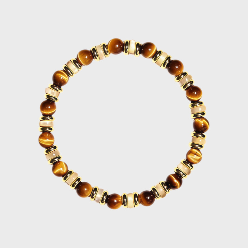 Triple Blessing Natural Tiger Eye Bracelet